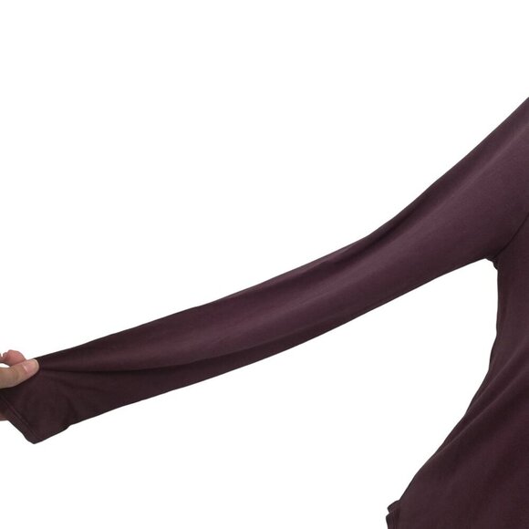 American Eagle Soft & Sexy T Long Sleeve Lattice Shirt Size S Curved Hem Stretch - Picture 5 of 12